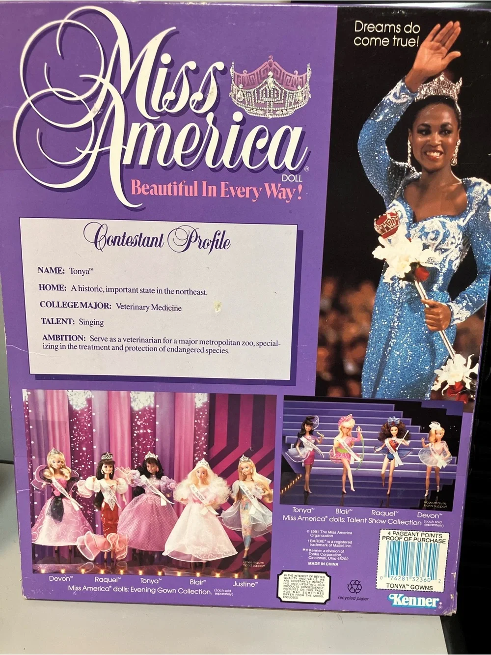 Barbie Miss America Doll in Pink and Purple Gown